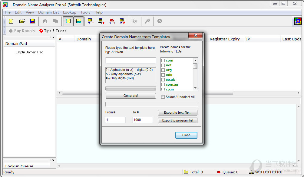 Domain Name Analyzer Pro