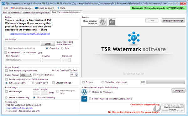 TSR Watermark Image