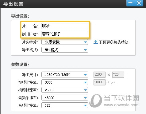 设置片名制作者
