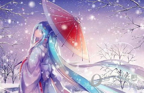 火萤桌面雪中的女孩动态壁纸免费版