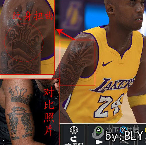 NBA2K18巅峰科比纹身面补补丁