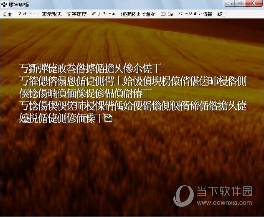 出现乱码的游戏界面