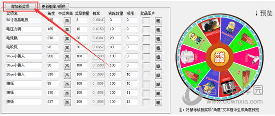 设置奖项名称