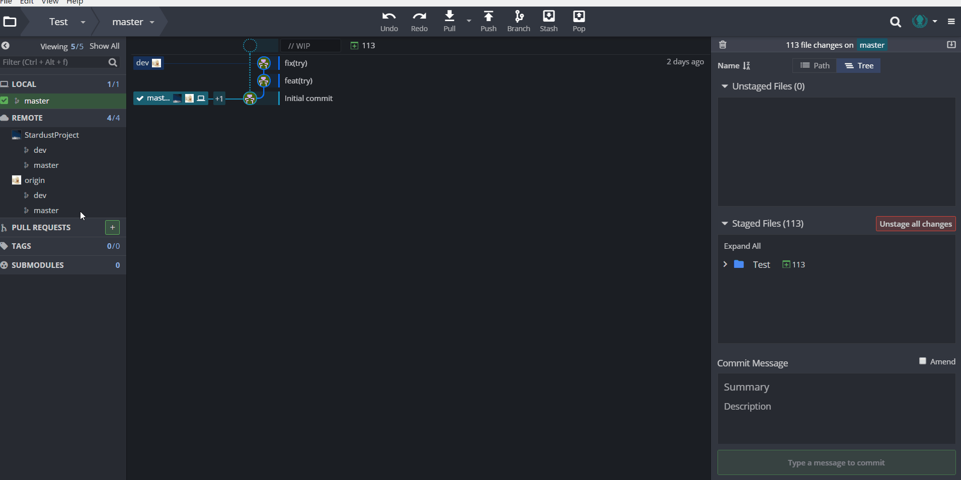 切换到 dev 分支