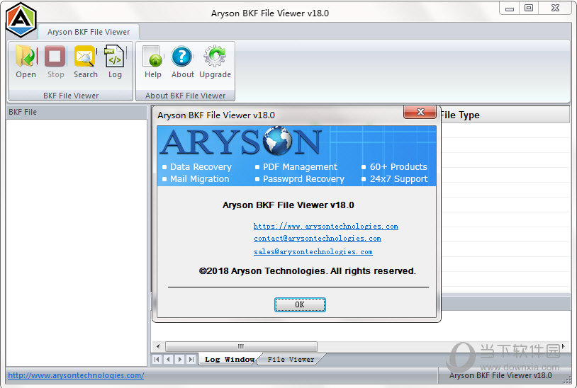 Aryson BKF File Viewer