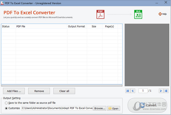 Adept PDF to Excel Converter