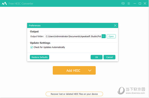 Apeaksoft Free HEIC Converter