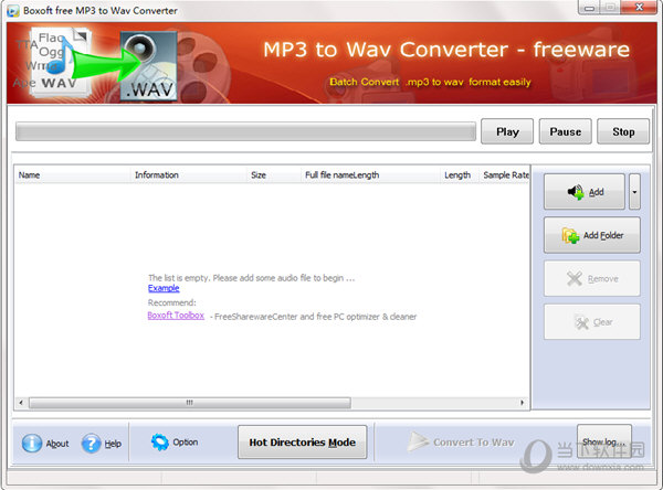 Boxoft MP3 to WAV Converter