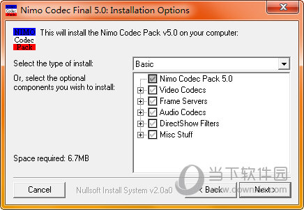 Nimo Codec Pack