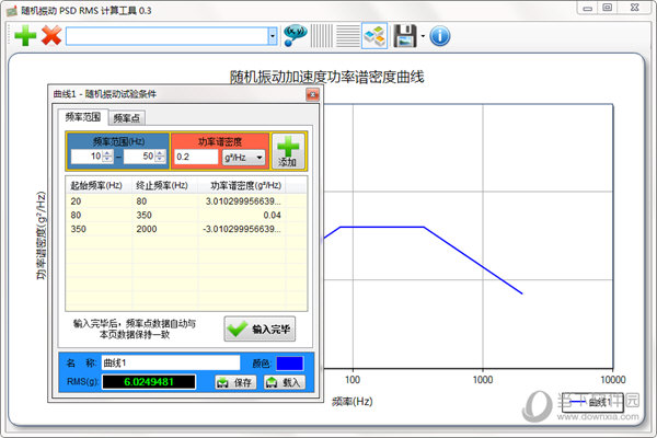 随机振动PSD RMS计算工具