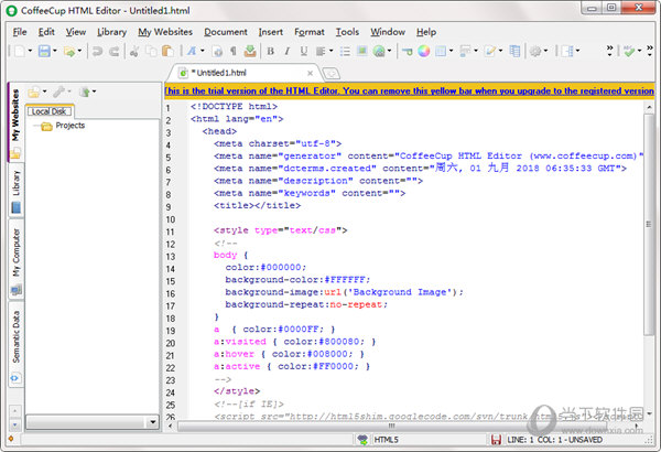 CoffeeCup HTML Editor