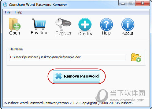 iSunshare Word Password Remover