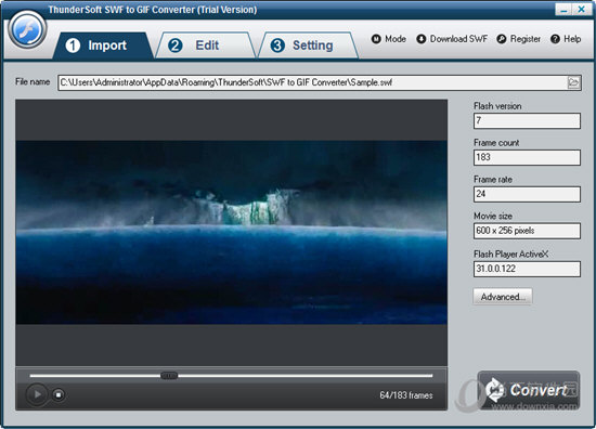 ThunderSoft SWF to GIF Converter