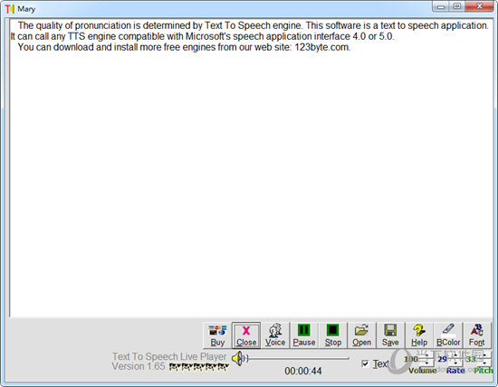 Text To Speech Live Player