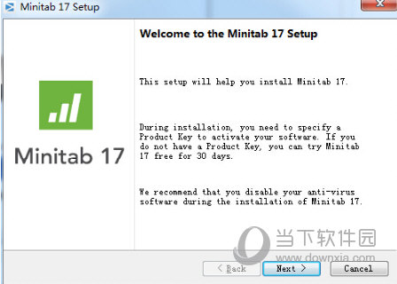 知识兔双击文件“f4-minitab17-setup.exe”开始安装