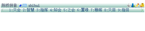 输入该汉字的拼音码