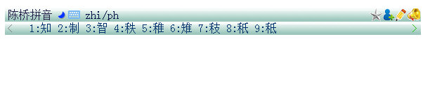 输入该汉字的拼音码