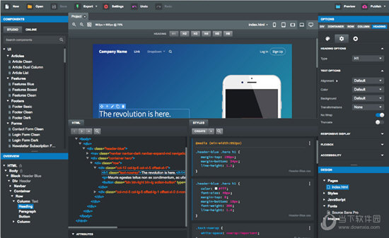Bootstrap Studio网页设计软件