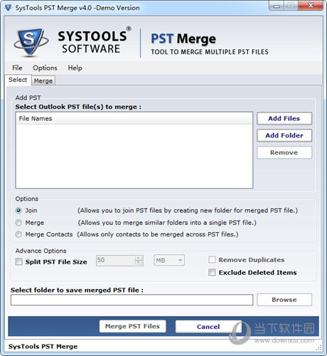 SysTools PST Merge