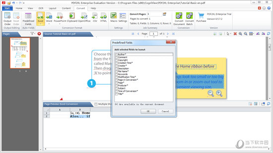 PDF2XL