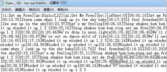 可以在记事本中看到下载完成的歌词
