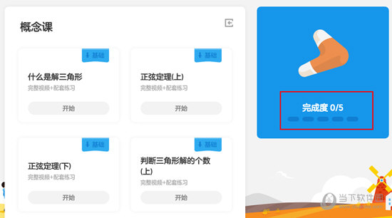 知识兔点击某个课程上的“开始”选项