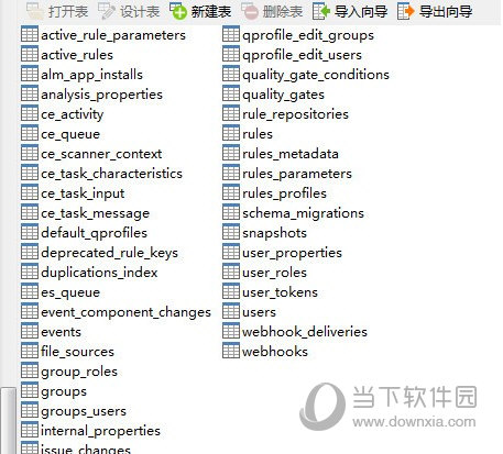 生成了大量的数据表