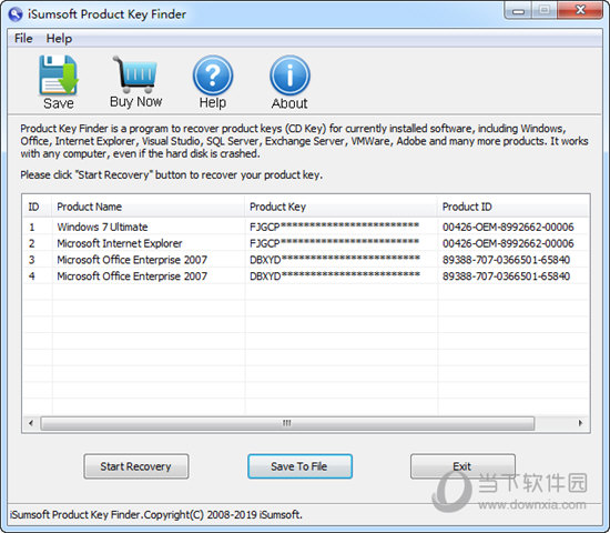 iSumsoft Product Key Finder