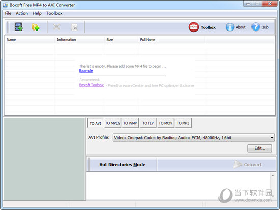 Boxoft Free MP4 to AVI Converter