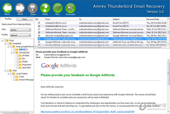 Amrev Thunderbird Email Recovery