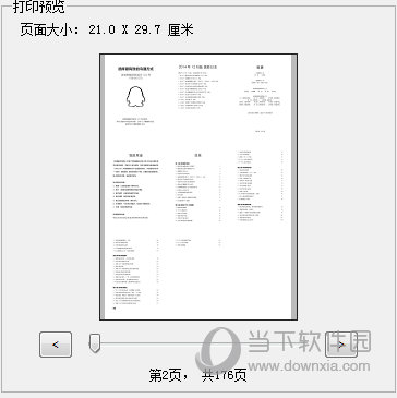 打印预览中看到缩印的效果