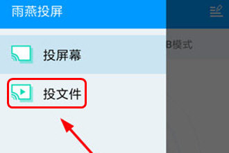 雨燕投屏选择投文件