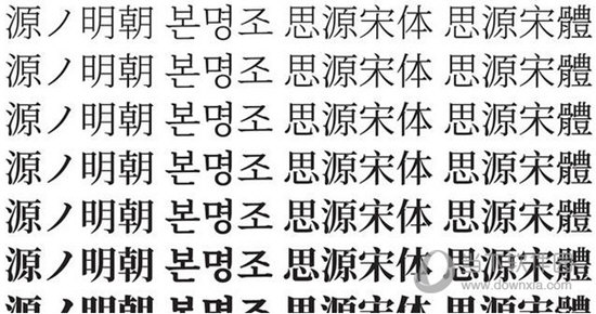 思源宋体Bold