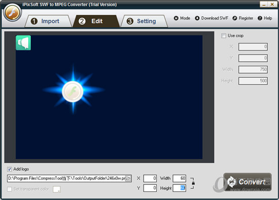 iPixSoft SWF to MPEG Converter