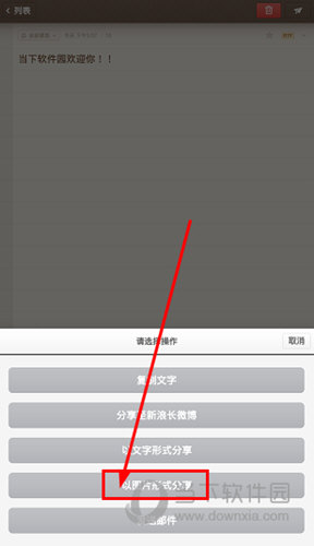 选择“以图片形式分享”选项