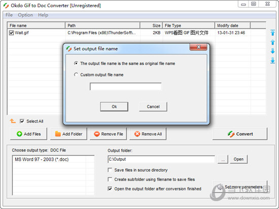 Okdo Gif to Doc Converter