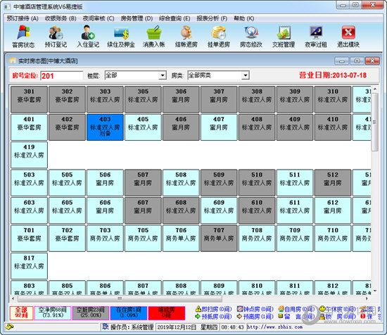 中博酒店管理系统易捷版