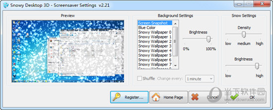 Snowy Desktop 3D