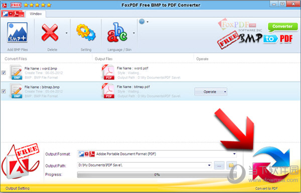 FoxPDF Free BMP to PDF Converter