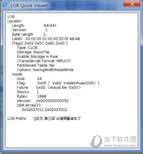LOB 大对象字段
