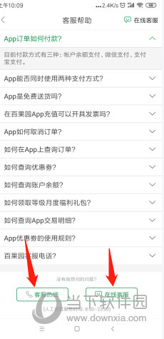 百果园客户帮助界面