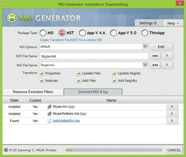 Pace Suite MSI Editor