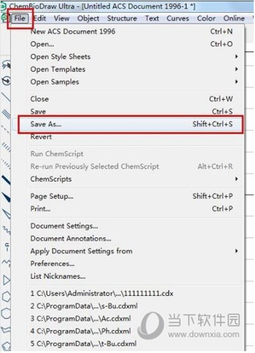 知识兔点击File然后知识兔选择Save as