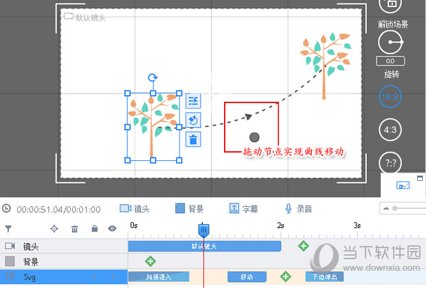 设置物体移动的弧度