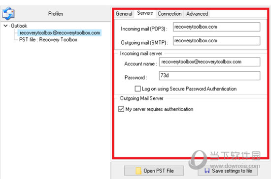 Recovery Toolbox for Outlook Express Password