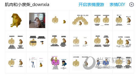 肌肉柴犬和小废柴表情包