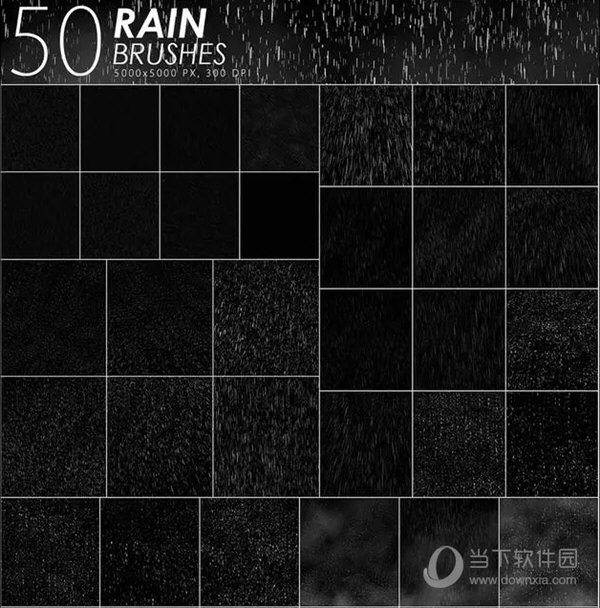 Rain Photoshop Brushes