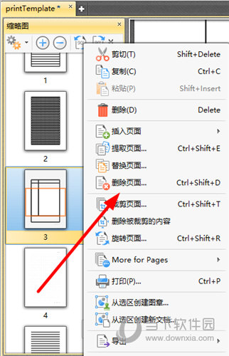 选择“删除页面”选项