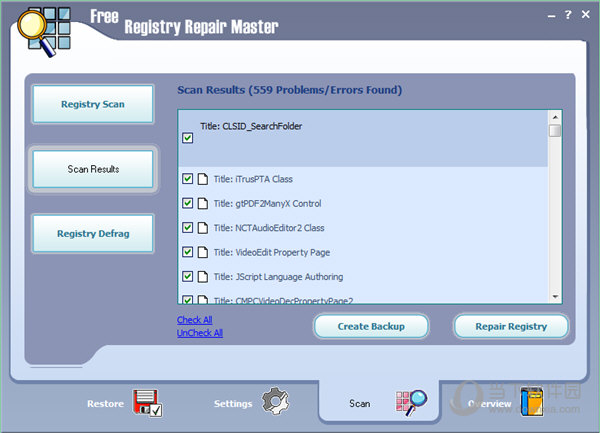 Free Registry Repair Master