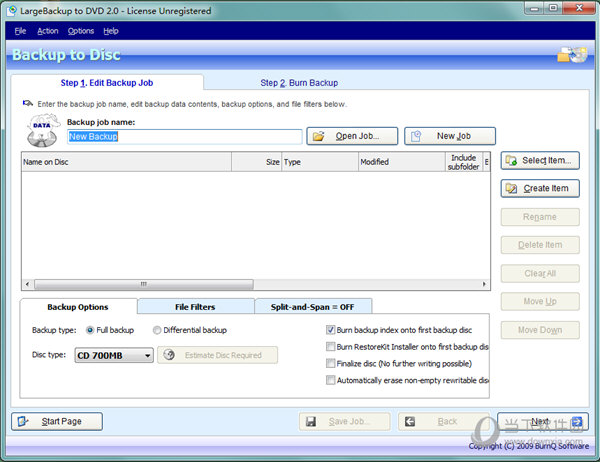 LargeBackup to DVD